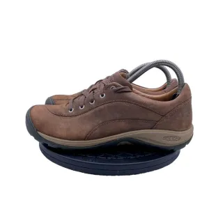 Keen Presidio II Shoes Womens sz 8.5 Brown Leather Walking Hiking Comfort Trail