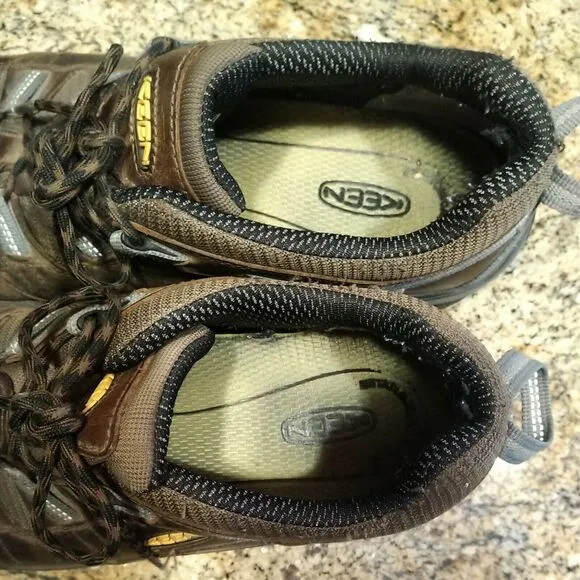 Keen Steel Toe Mens 13 Brown Leather Work Shoes ASTM F2413-11 Hiking