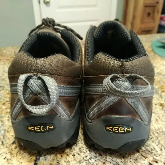 Keen Steel Toe Mens 13 Brown Leather Work Shoes ASTM F2413-11 Hiking