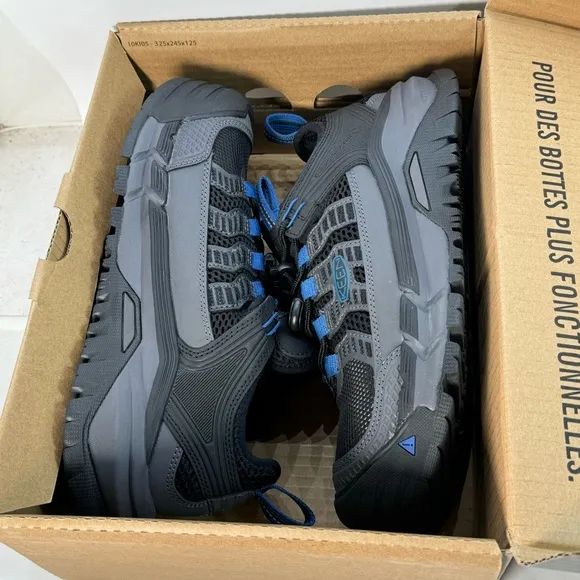 KEEN Utility Birmingham Grey Low Composite Toe Work Shoes Men Size 8 Extra WIDE
