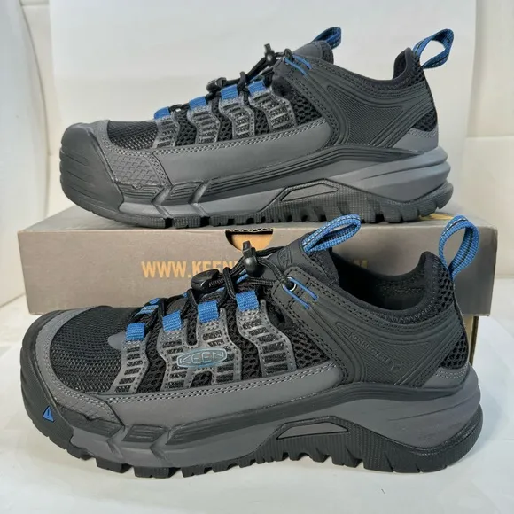 KEEN Utility Birmingham Grey Low Composite Toe Work Shoes Men Size 8 Extra WIDE