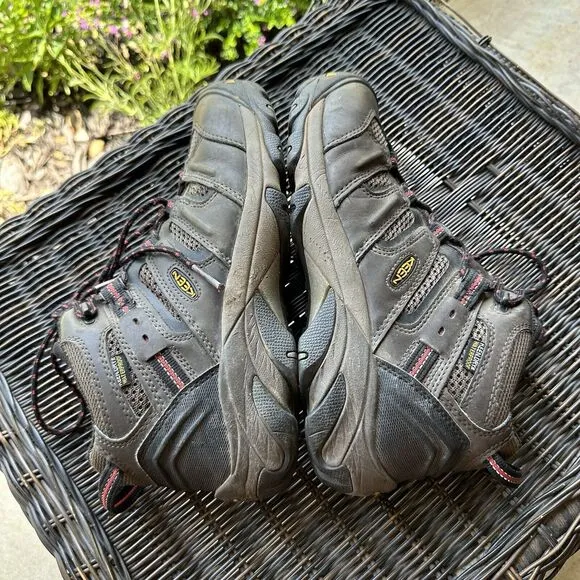 Keen Utility Boots Mens Size 8‎ D Lansing Mid Waterproof Steel Toe Brown
