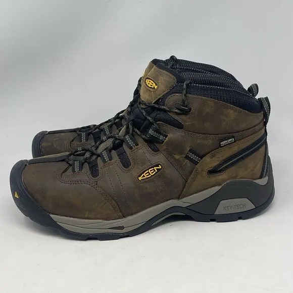 KEEN Utility Detroit XT Waterproof Steel Toe Work Boots Mens 13 EE Brown 1020085