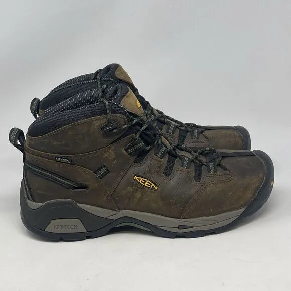 KEEN Utility Detroit XT Waterproof Steel Toe Work Boots Mens 13 EE Brown 1020085