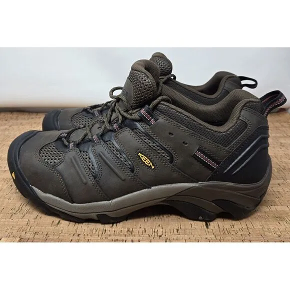 Keen Utility Lansing Low Shoes‎ Mens 14D Brown Work Hiking Steel Safety Toe
