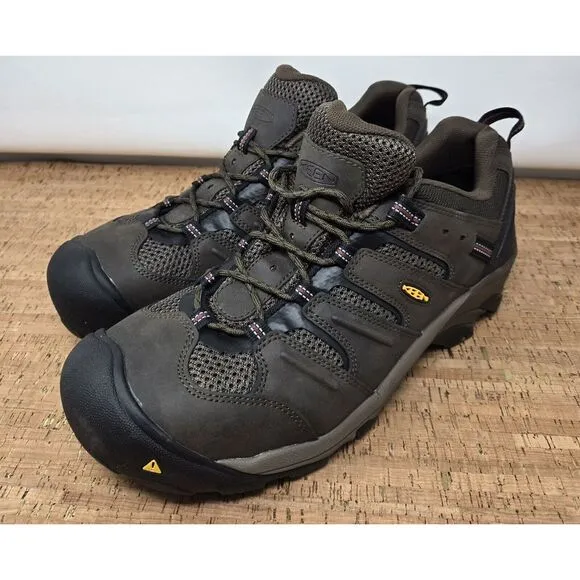 Keen Utility Lansing Low Shoes‎ Mens 14D Brown Work Hiking Steel Safety Toe