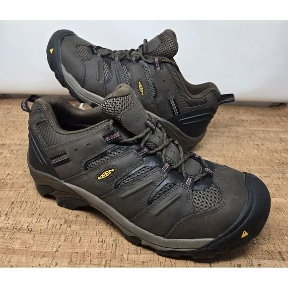 Keen Utility Lansing Low Shoes‎ Mens 14D Brown Work Hiking Steel Safety Toe