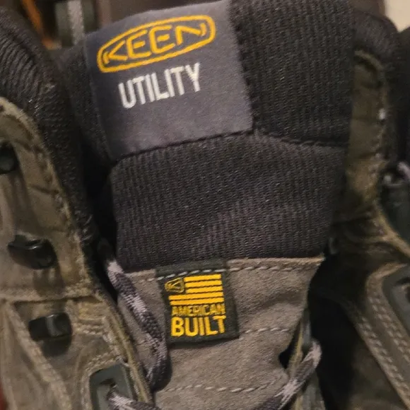 KEEN Utility Men's Black and Yellow Work Boots With Safety Steel Toe