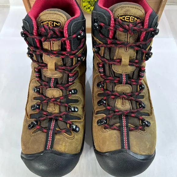 KEEN Utility Pittsburgh 6” WP Leather Steel Toe Bison Brown Boots Men’s Size 8