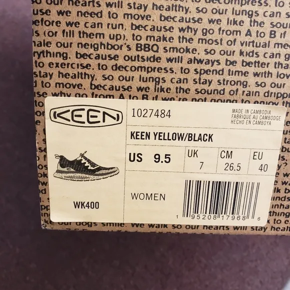 Keen WK400 Walking Shoes Yellow / Black Women's 9.5