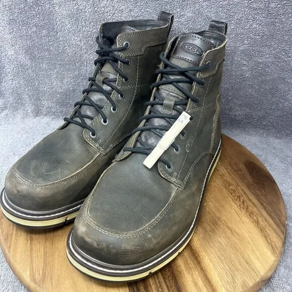 KEEN Utility Men's San Jose 6&quot; Soft Toe Waterproof Wedge Work Boots Size 12 EE