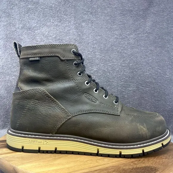 KEEN Utility Men's San Jose 6&quot; Soft Toe Waterproof Wedge Work Boots Size 12 EE