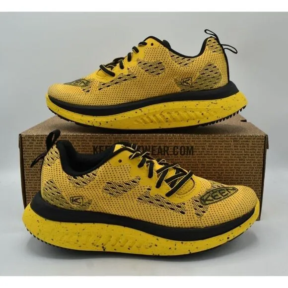 Keen Womens Size 7 WK400 Yellow Black Walking Shoes Sneakers