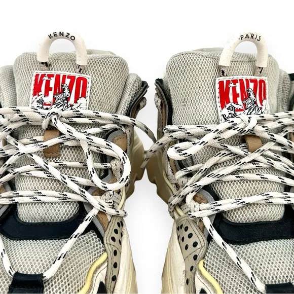 Kenzo Paris &quot;Inka&quot; Cream Chunky Sneakers sz 38