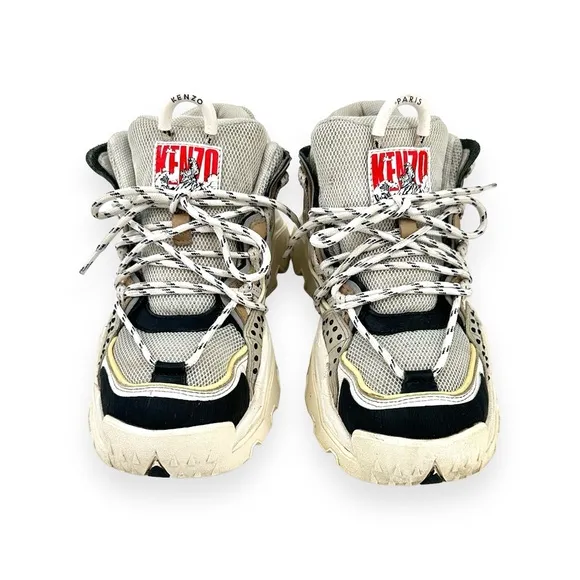 Kenzo Paris &quot;Inka&quot; Cream Chunky Sneakers sz 38
