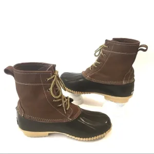 Khombu Mens Lenny Leather Duck Boots Steel Shank