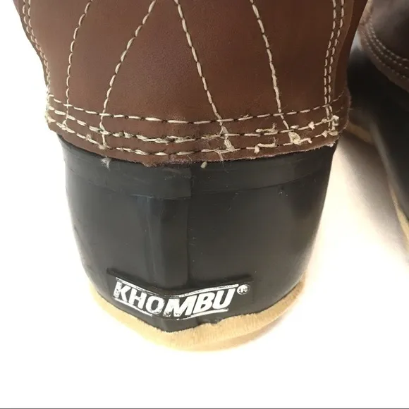 Khombu Mens Lenny Leather Duck Boots Steel Shank