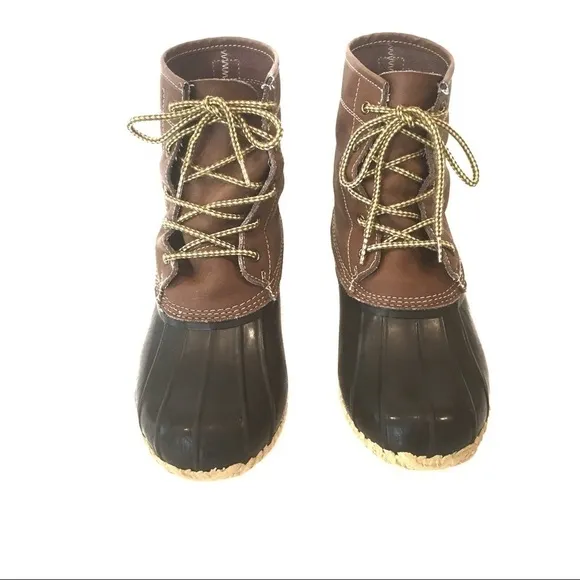 Khombu Mens Lenny Leather Duck Boots Steel Shank