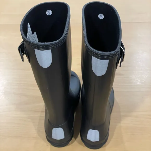 Kids Hunter Boots Black Waterproof Rain Boot Unisex Youth Size 2G 1B / EU 32.