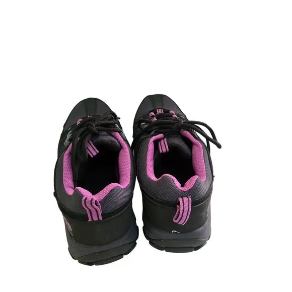 King's By Honeywell KWHL01 Leather Steel Toe Hiker Boots Black Purple Size 10