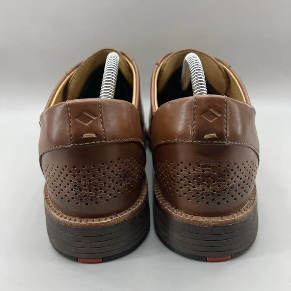 Kizik Kingston Brogue Shoes Men Size 11.5 M Brown Leather Comfort Dress Oxford
