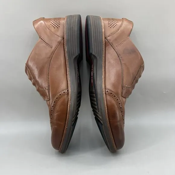 Kizik Kingston Brogue Shoes Men Size 11.5 M Brown Leather Comfort Dress Oxford
