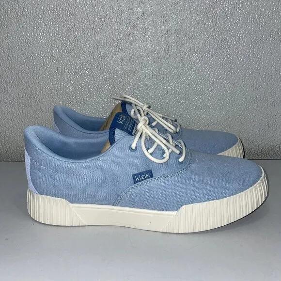 Kizik Women’s Madison Sneakers Soft Chambray Size 8 Hands-Free Slip-On