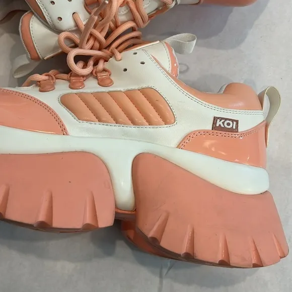 KOI FOOTWEAR PEACH ICED TEA PLATFORM SNEAKERS size USA 11 women’s