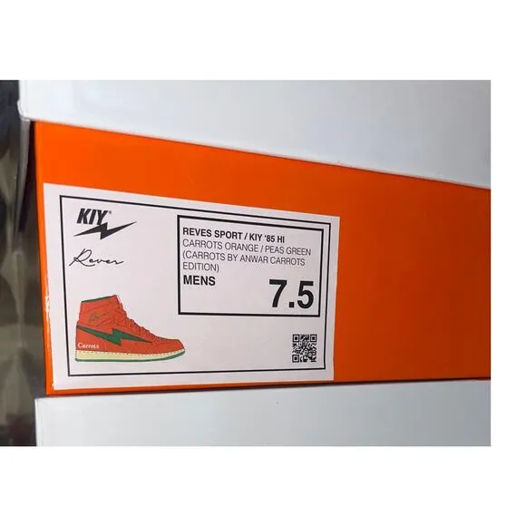 Kool Kiy Carrots Paris Reeves Sports 85 High Men’s 7.5 Women 9 New