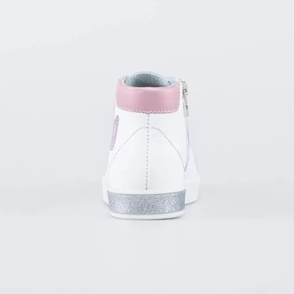 Kotofey girls high top white leather unicorn orthopedic sneakers NEW sz 26/9.5US