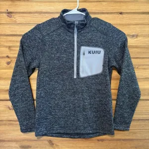 KUIU Base Camp High Loft Sweater Mens Small Dark Gray Heather Hunting Fleece