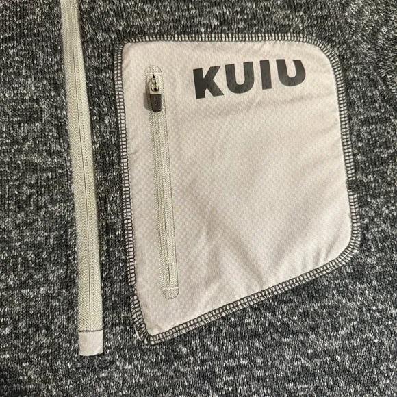 KUIU Base Camp High Loft Sweater Mens Small Dark Gray Heather Hunting Fleece