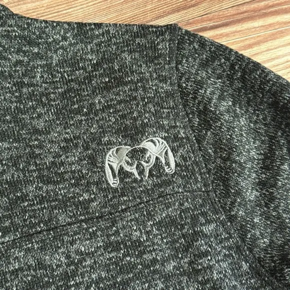 KUIU Base Camp High Loft Sweater Mens Small Dark Gray Heather Hunting Fleece