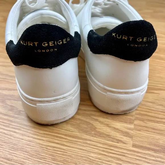 Kurt Geiger Laney White Leather Chunky Sneakers size 8.5