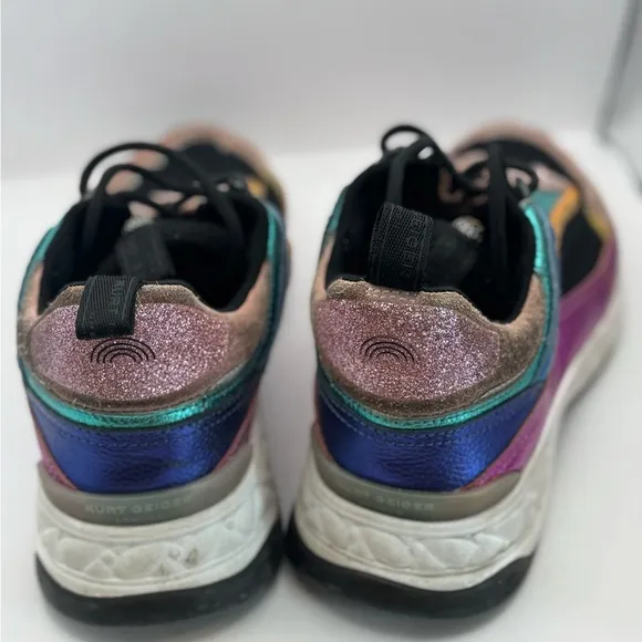 Kurt Geiger Women’s 37 US 7 Kensington Sneaker Metal Multi Color