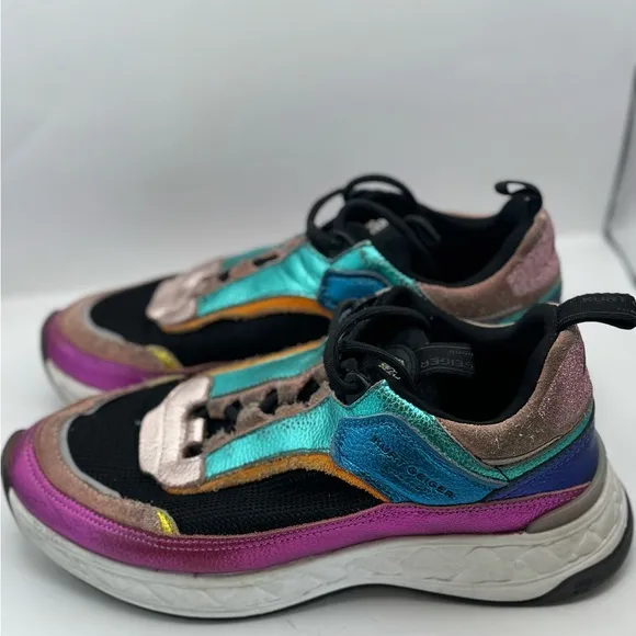 Kurt Geiger Women’s 37 US 7 Kensington Sneaker Metal Multi Color