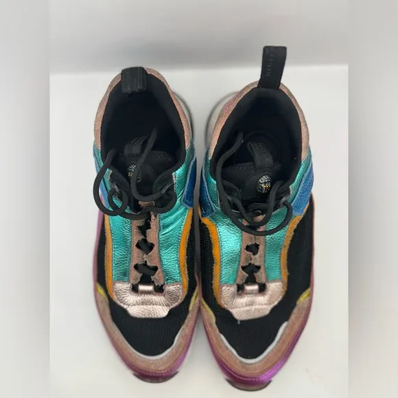 Kurt Geiger Women’s 37 US 7 Kensington Sneaker Metal Multi Color