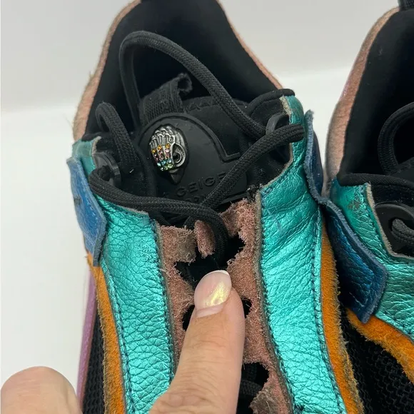 Kurt Geiger Women’s 37 US 7 Kensington Sneaker Metal Multi Color