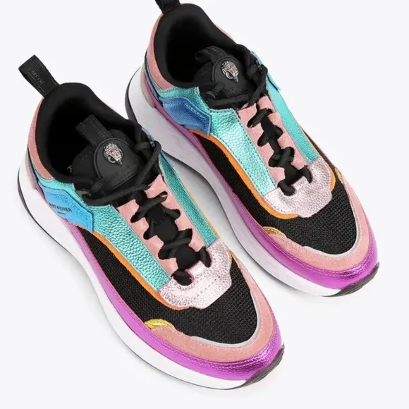 Kurt Geiger Women’s 37 US 7 Kensington Sneaker Metal Multi Color