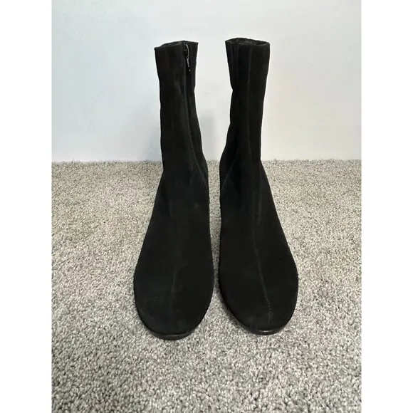 La Canadienne Kate Suede Leather Waterproof Boots in Black - Sz 10M