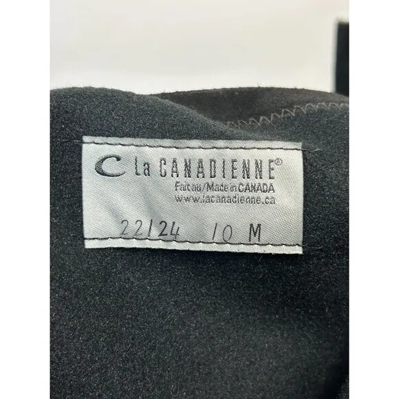 La Canadienne Kate Suede Leather Waterproof Boots in Black - Sz 10M