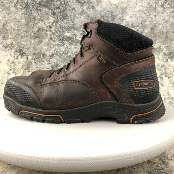 LaCrosse Men's 14 WIDE Adamas HD 6&quot; Brown Leather Steel Toe Work Boots 460015