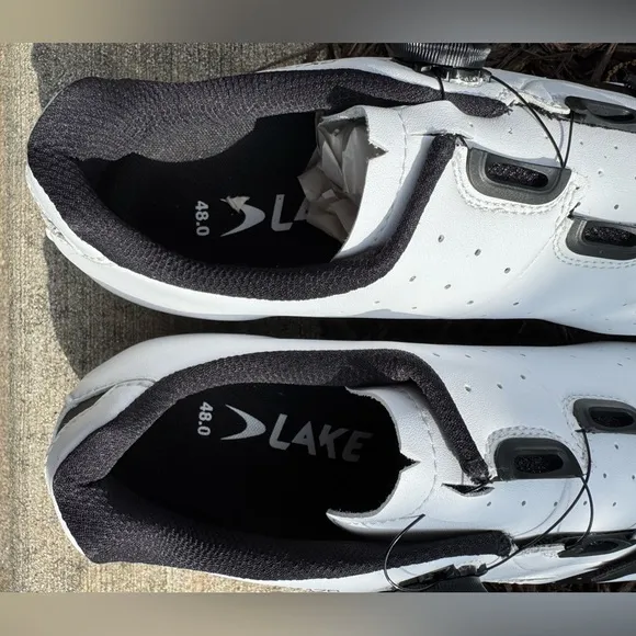 Lake Men's Cycling Shoes - White and Black