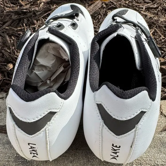 Lake Men's Cycling Shoes - White and Black