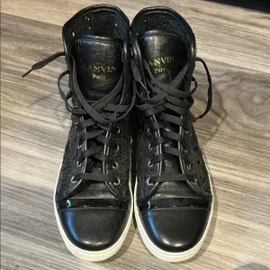 Lanvin Basket Haute High-Top Sneakers