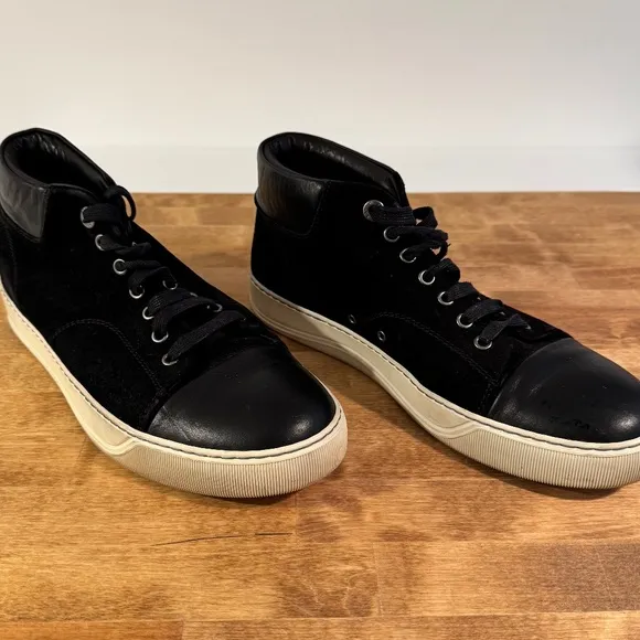 Lanvin Mid-top Toe Cap Sneakers