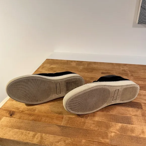 Lanvin Mid-top Toe Cap Sneakers