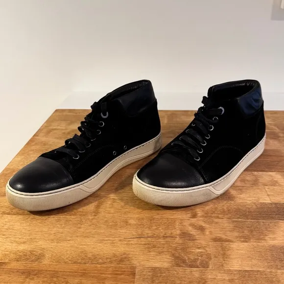 Lanvin Mid-top Toe Cap Sneakers