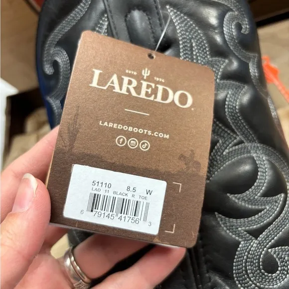 Laredo Women's Maddie Black Round Toe Western Boots‎ 51110