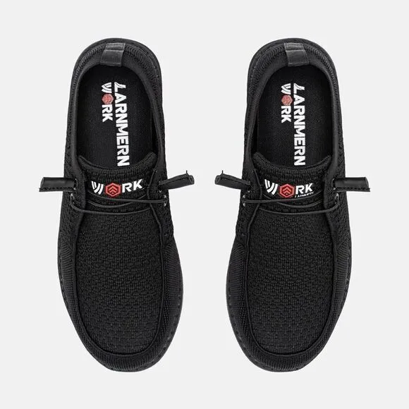 Larnmern Men's Steel Toe Loafers Shoes Slip On Work Shoes,#21124